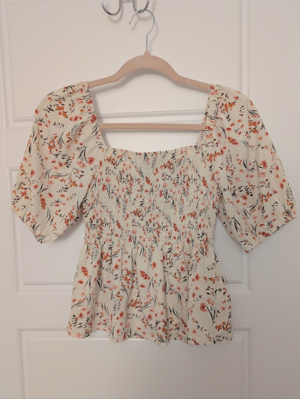 Puff Sleeve Floral Babydoll Women TOP - Picture 2 of 4